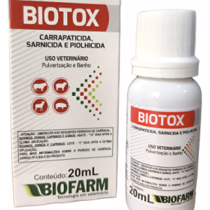 Biotox 20ml Carrapaticida, Sarnicida E Piolhicida Biofarm