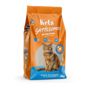 Areia Sanitária Alfapet Kets Gatissimo Premium para Gatos